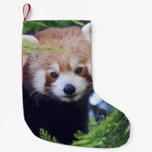 Calcetín Navideño Pequeño Panda roja