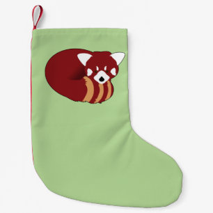 Calcetín Navideño Pequeño Panda rojo