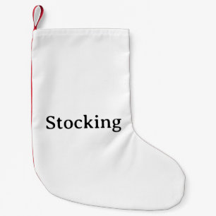 Calcetín Navideño Pequeño Panel trasero rojo de poliéster simple personaliza