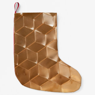 Calcetín Navideño Pequeño Paneles de abeja marrón