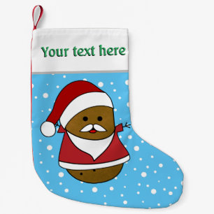 Calcetín Navideño Pequeño Papa feliz Navidad personalizado