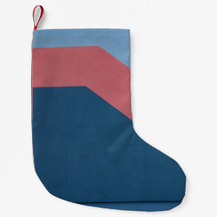 Calcetín Navideño Pequeño Papel azul y rojo