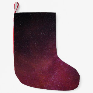 Calcetín Navideño Pequeño Papel de pantalla digital rosa, rojo y negro
