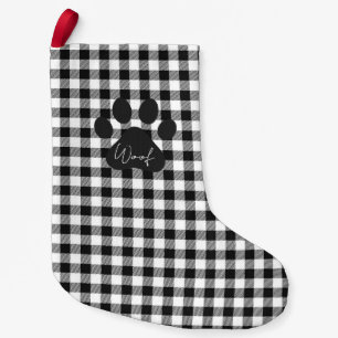 Calcetín Navideño Pequeño Papel de papel de relleno de búfalo Imprimir WOOF