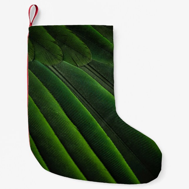 Calcetín Navideño Pequeño Papel verde 3D (Anverso)