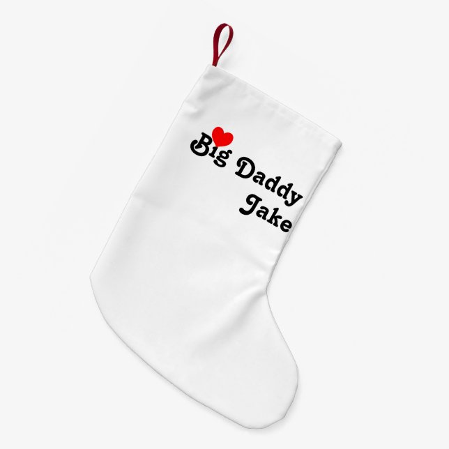 Calcetín Navideño Pequeño Papi grande Navidades pequeños (Frente (Colgado))