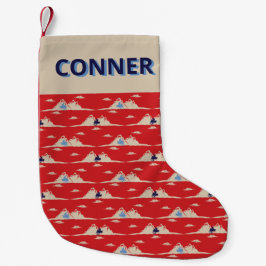 Calcetín Navideño Pequeño Para Snowmobilers Patrón Snowmobile personalizado