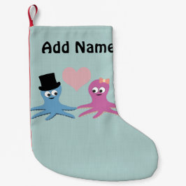 Calcetín Navideño Pequeño Pareja de pulpo cutáneo