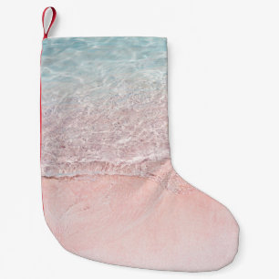 Calcetín Navideño Pequeño Parque nacional Komodo: Playa de salpicaduras rosa