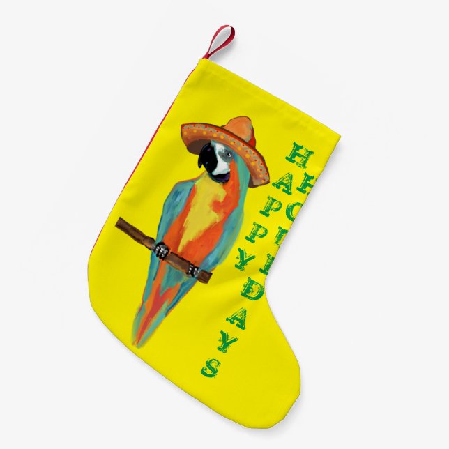 CALCETÍN NAVIDEÑO PEQUEÑO PARROT (Frente (Colgado))