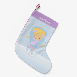 Calcetín Navideño Pequeño Patinador gráfico corto personalizado