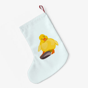 Calcetín Navideño Pequeño Pato amarillo pequeño