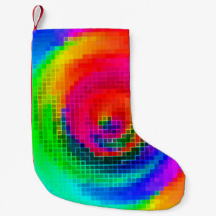 Calcetín Navideño Pequeño patrón abstracto, fondo de pantalla geométrico mul