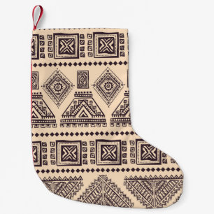 Calcetín Navideño Pequeño Patrón comercial tribal, étnico, vintage