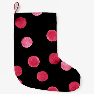 Calcetín Navideño Pequeño Patrón de círculos de acuarela sin foco