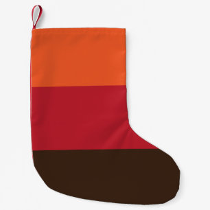 Calcetín Navideño Pequeño Patrón de color retro 3 rayado de 70