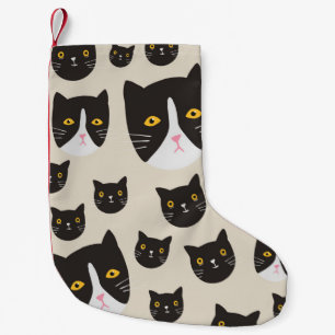 Calcetín Navideño Pequeño Patrón de gato sin soldadura/