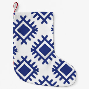 Calcetín Navideño Pequeño Patrón de Ikat Étnica textil tribal norteamericano
