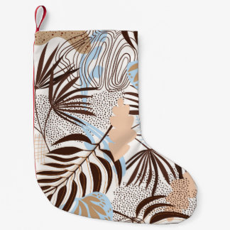 Calcetín Navideño Pequeño Patrón de naturaleza abstracta sin inconvenientes 