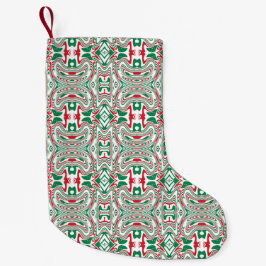 Calcetín Navideño Pequeño Patrón de Navidad 2