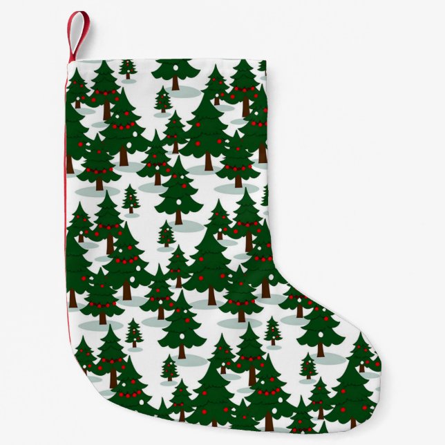 Calcetín Navideño Pequeño Patrón de navidades 9 - Navidades de pie (Anverso)