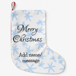 Calcetín Navideño Pequeño Patrón de nieve del patrón de nieve de la nieve az