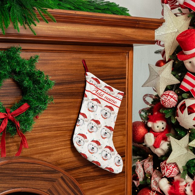 Calcetín Navideño Pequeño Patrón de perros de Navidades de raza Malamute de  (Subido por el creador)