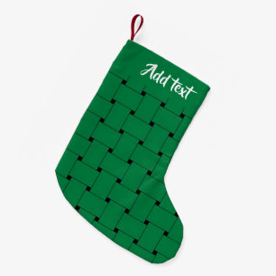 Calcetín Navideño Pequeño Patrón de tejido verde