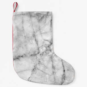 Calcetín Navideño Pequeño Patrón en la textura y espalda del suelo de mármol