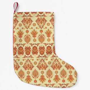 Calcetín Navideño Pequeño Patrón étnico floral folclórico batik