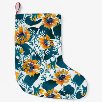 Calcetín Navideño Pequeño Patrón floral sin soldadura, fondo En el art nouve