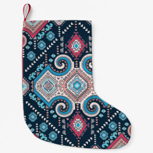 Calcetín Navideño Pequeño Patrón ininterrumpido de origen étnico tribal mexi