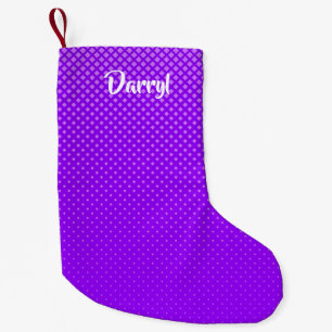 Calcetín Navideño Pequeño Patrón morado de medio tono