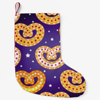 Calcetín Navideño Pequeño Patrón sin foco con dulces Navidades. Ail vintage