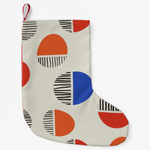 Calcetín Navideño Pequeño Patrón sin soldadura de los círculos abstractos, f