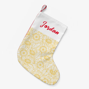 Calcetín Navideño Pequeño Patrón Sunflower
