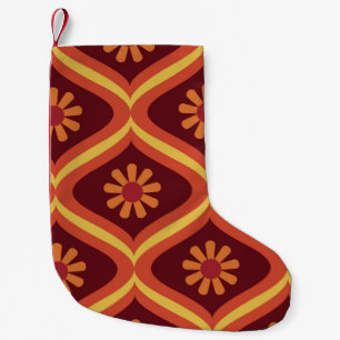 Calcetín Navideño Pequeño Patta retro vintage de mediados del siglo XX moder
