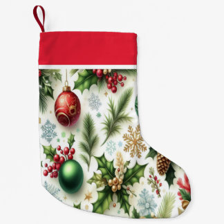 Calcetín Navideño Pequeño Patterned Design Christmas Stocking