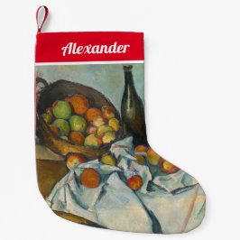 Calcetín Navideño Pequeño Paul Cezanne - La canasta de manzanas