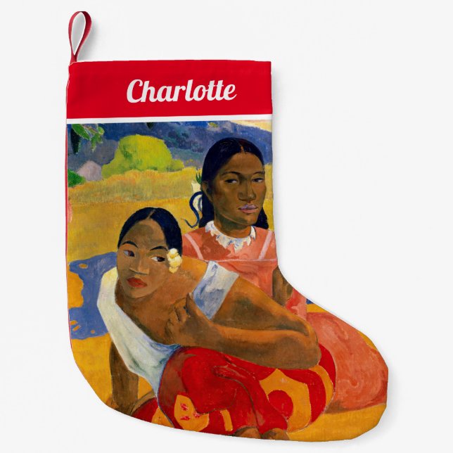 Calcetín Navideño Pequeño Paul Gauguin - ¿Cuándo Te Casarás? (Anverso)