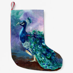 Calcetín Navideño Pequeño Pavo real glorioso II