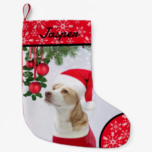 Calcetín Navideño Pequeño Paw Mascotas de Snowflake Navidades de paro