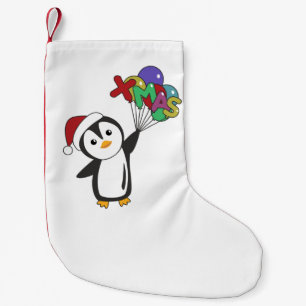 Calcetín Navideño Pequeño Penguin Christmas Snow Winter Animals Penguins Adu