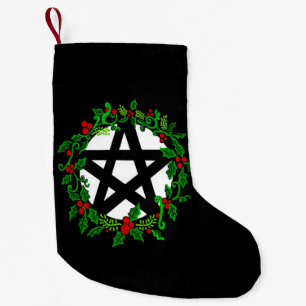 Calcetín Navideño Pequeño Pentáculo imperecedero del Pagan de Yule