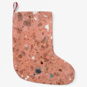 Calcetín Navideño Pequeño Pequeña grava de color rojo y negro roca pebbelsa