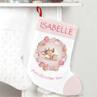 Calcetín Navideño Pequeño Pequeños Navidades de Chicas navideños se levantan