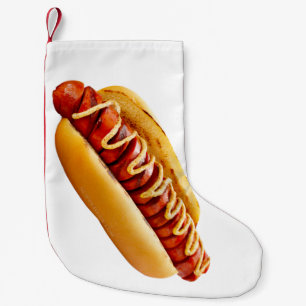 Calcetín Navideño Pequeño perro caliente de SlipperyJoe's con vibra de barba