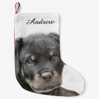 Calcetín Navideño Pequeño Perro de Rottweiler