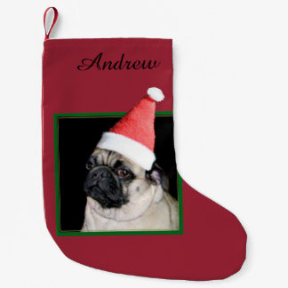 Calcetín Navideño Pequeño Perro del barro amasado del navidad
