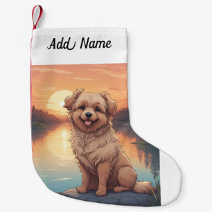 Calcetín Navideño Pequeño Perro Doodle